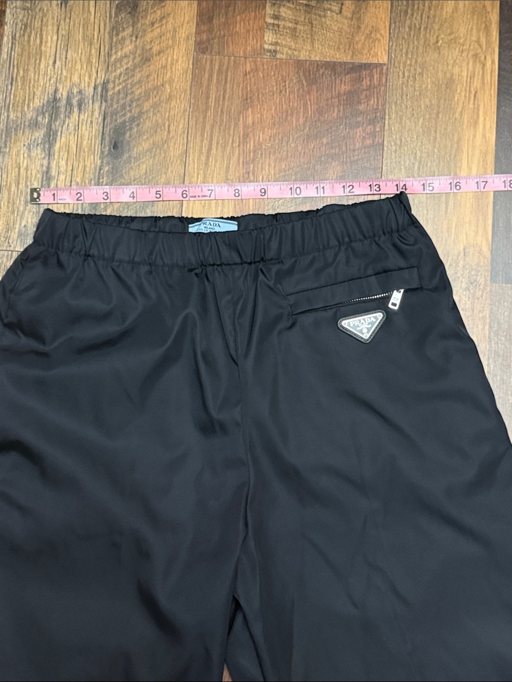 Prada Re-Nylon Black Jogger Pants Triangle Logo Size IT 42 Authentic - Picture 14 of 15